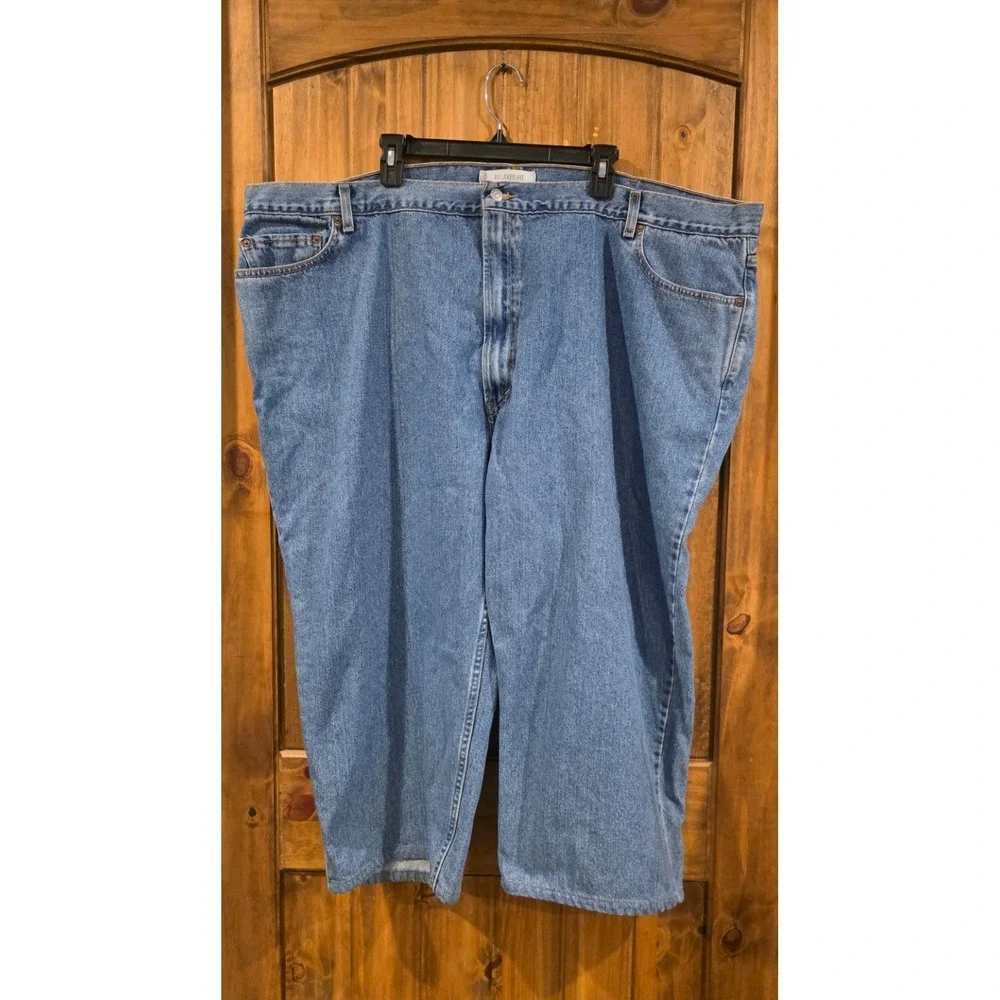 Levi's 550 Straight Jeans Mens W54 L30‎ Blue Denim Relaxed Fit Medium Wash
